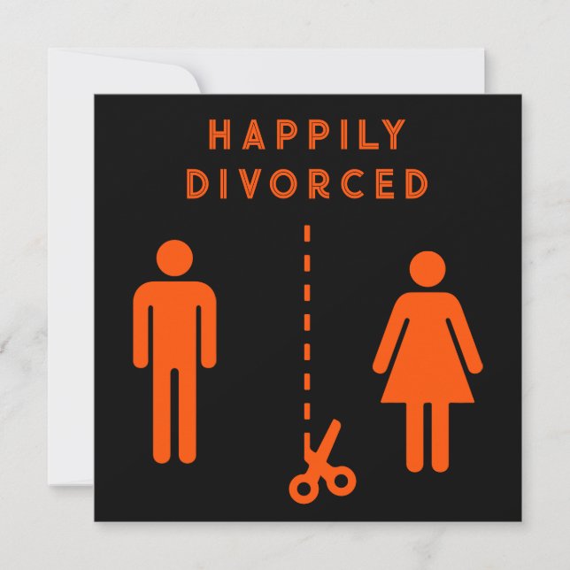 Funny Divorce Sympathy Party Card (Front)