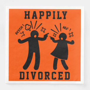 Funny Divorce Sympathy Party Napkin