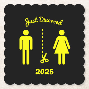Funny Divorce Sympathy Party Paper Coaster