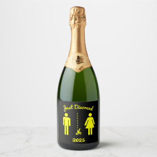 Funny Divorce Sympathy Party Sparkling Wine Label