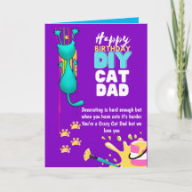 Funny DIY CAT DAD Birthday - Crazy About Cats DIY