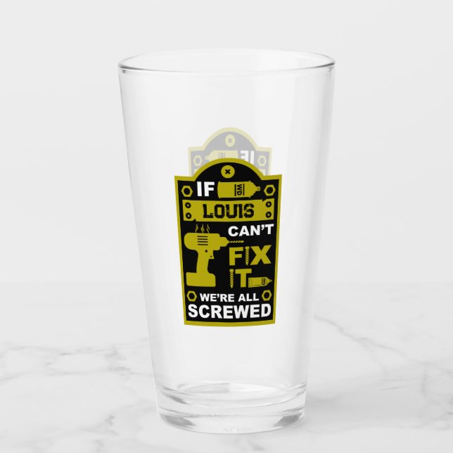 Funny DIY Fix It Repair Glass (Front)