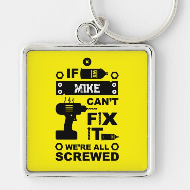 Funny DIY Fix It Repair Key Ring (Front)