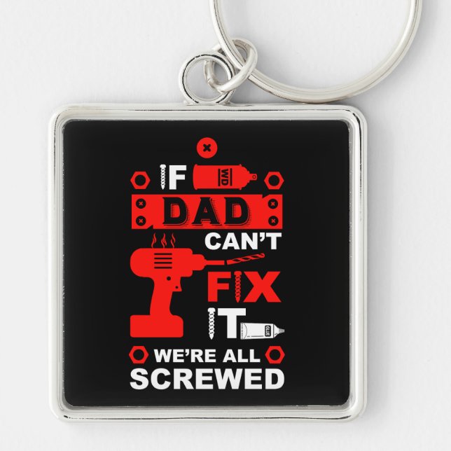 Funny DIY Fix It Repair Key Ring (Front)