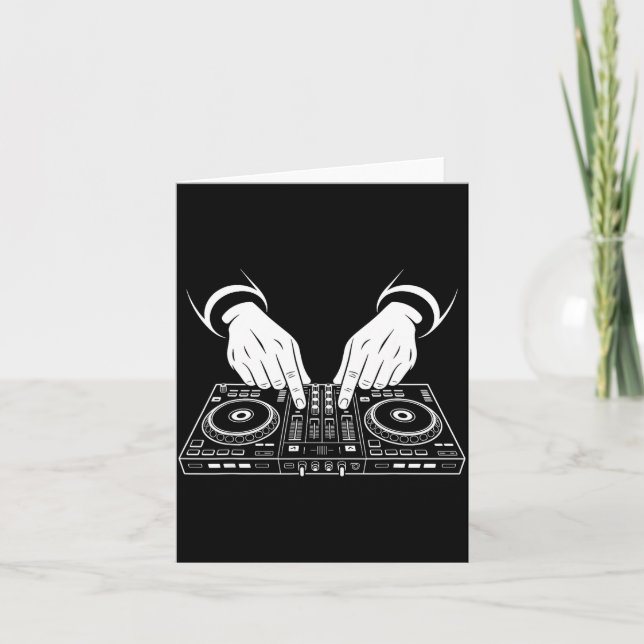 Funny Dj Art Men Women Music Producer Disc Jockey  Card (Front)