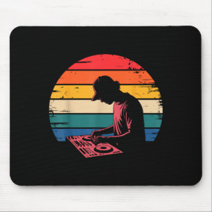 Funny Dj Art Men Women Music Producer Disc Jockey Mouse Mat