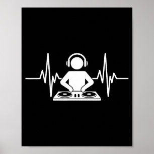 Funny Dj Art Men Women Music Producer Disc Jockey  Poster