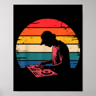 Funny Dj Art Men Women Music Producer Disc Jockey Poster
