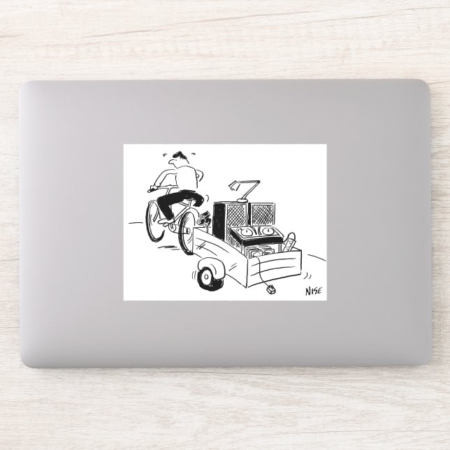 Funny DJ Mobile Disco Record Player Cartoon (Computer)