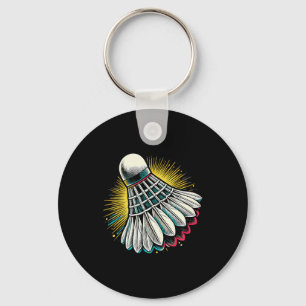 Funny Dminton Player Love Shuttle Design 22 Key Ring