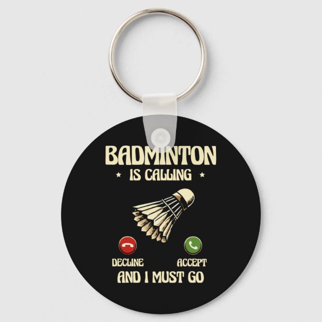 Funny Dminton Player Love Shuttle Design 28  Key Ring (Front)