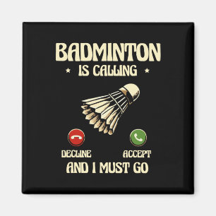 Funny Dminton Player Love Shuttle Design 28 Magnet