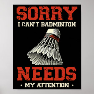 Funny Dminton Player Love Shuttle Design 3 Poster