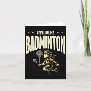 Funny Dminton Player Love Shuttle Design 4 Card