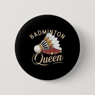 Funny Dminton Player Love Shuttle Design 8 6 Cm Round Badge