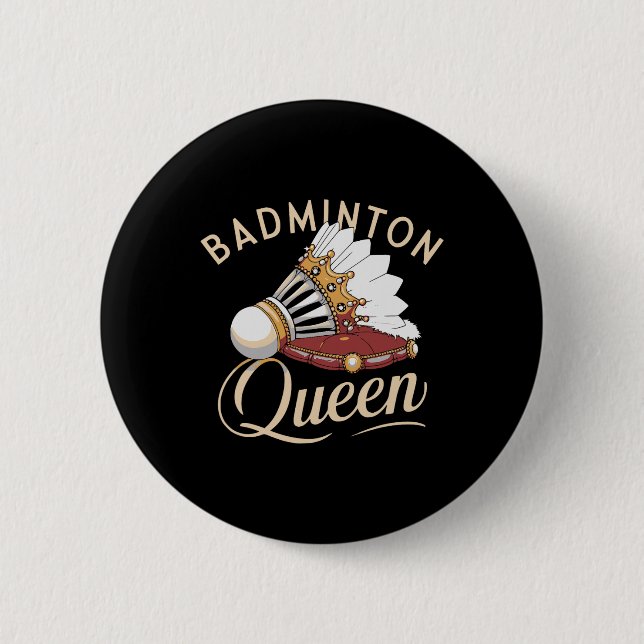 Funny Dminton Player Love Shuttle Design 8  6 Cm Round Badge (Front)
