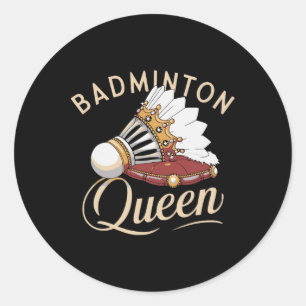 Funny Dminton Player Love Shuttle Design 8 Classic Round Sticker