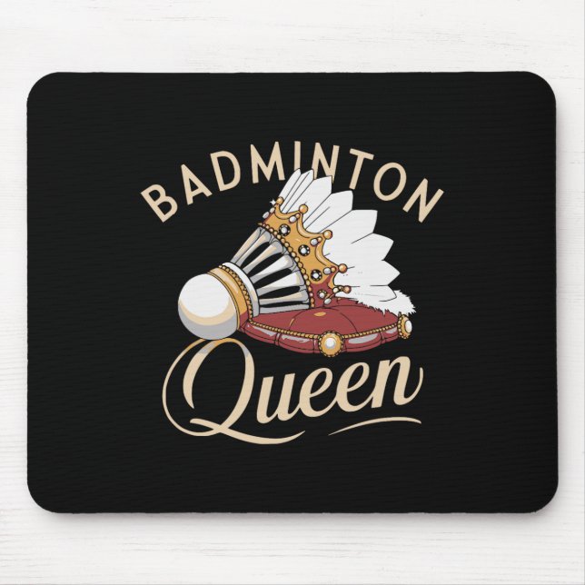 Funny Dminton Player Love Shuttle Design 8  Mouse Mat (Front)