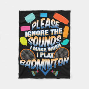 Funny Dminton Racquet Shuttle Sports Summer Ckcour Fleece Blanket
