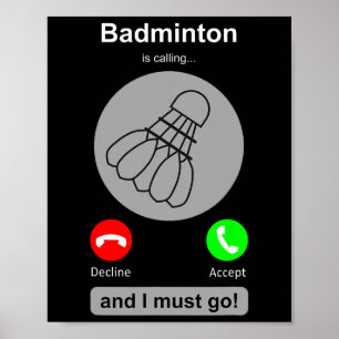 Funny Dminton Shirt Dminton Calling Quote Dminton  Poster