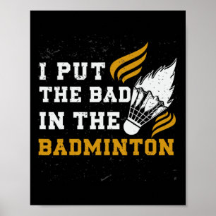 Funny Dminton Shirt Men Women Dminton Player 10  Poster
