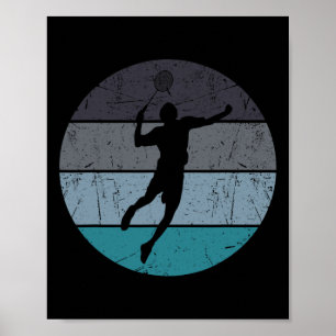 Funny Dminton Shuttle For Men Women Retro Vintage  Poster
