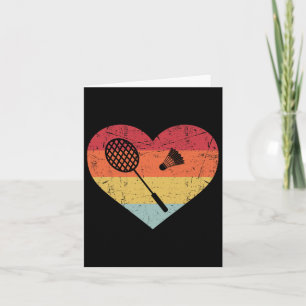 Funny Dminton Shuttle For Men Women Vintage Retro Card