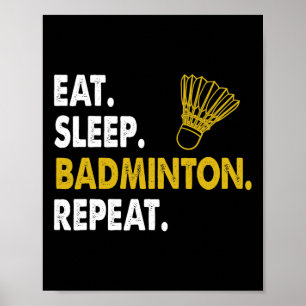 Funny Dminton Shuttle Novelty Tee Poster