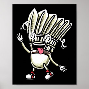 Funny Dminton Shuttle Player Design Men Women 2 Poster