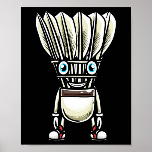 Funny Dminton Shuttle Player Design Men Women 3 Poster
