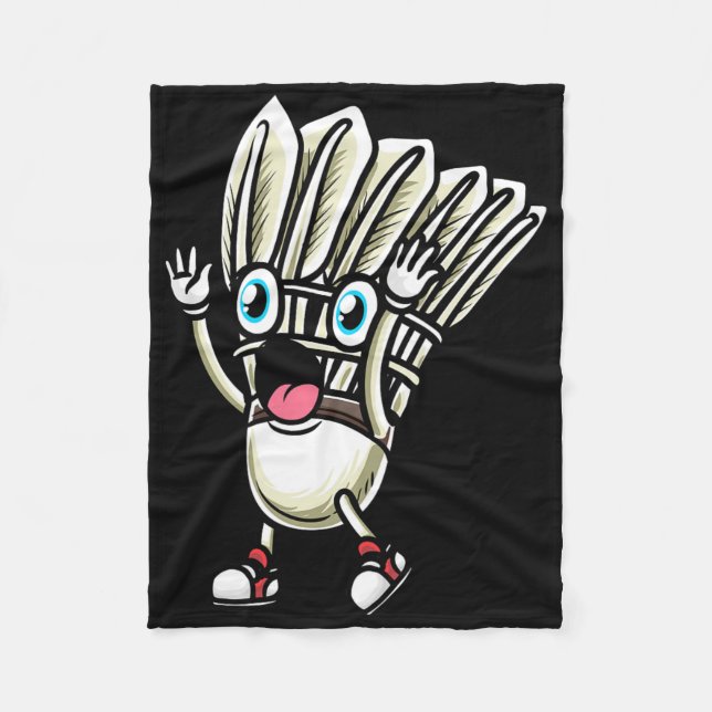 Funny Dminton Shuttle Player Design Men Women 4  Fleece Blanket (Front)