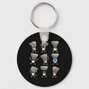 Funny Dminton Shuttle Player Design Men Women Key Ring