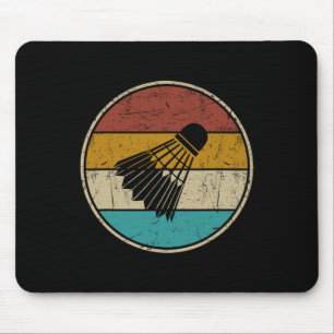 Funny Dminton Shuttle Vintage Retro For Men Women Mouse Mat