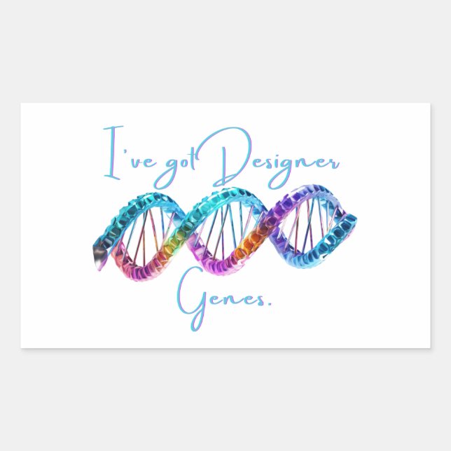 Funny DNA Helix  Rectangular Sticker (Front)