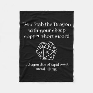 Funny Dnd Gift For Role Playing Games Rpg Fleece Blanket