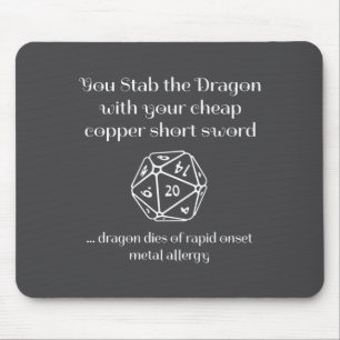 Funny Dnd Gift For Role Playing Games Rpg  Mouse Mat