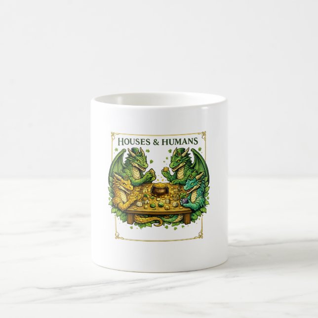Funny DnD Houses and Humans for Gamers Dungeons  Coffee Mug (Center)