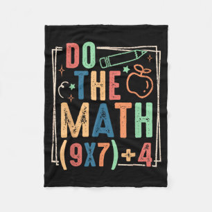 Funny Do The Math 67 Meme Six Seven Boy Girl Teach Fleece Blanket