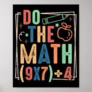 Funny Do The Math 67 Meme Six Seven Boy Girl Teach Poster
