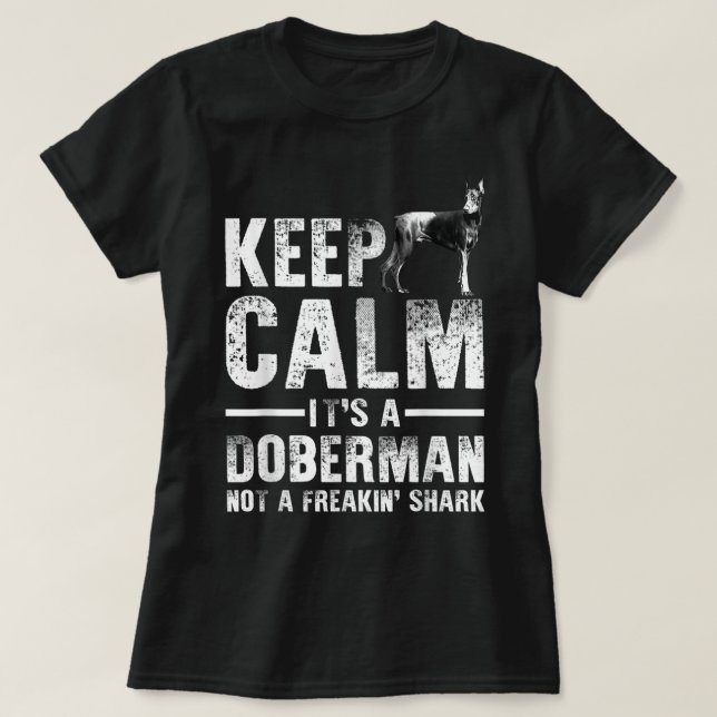 Funny Doberman Art For Men Women Kids Doberman Pin T-Shirt (Design Front)