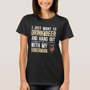 Funny Doberman Dad of A Doberman Pinscher Father L T-Shirt