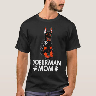 Funny Doberman Mum Art For Women Girl Dog Mother' T-Shirt