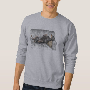 Funny Doberman on Sofa Sweatshirt