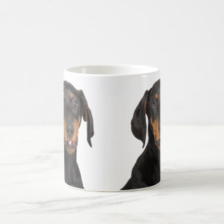 Funny doberman pincher puppy coffee mug