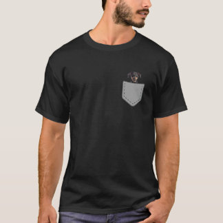 Funny Doberman Puppy Dog In Your Pocket T-Shirt