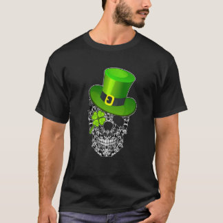 Funny Doberman Skull Dog  St Patrick S Day T-Shirt