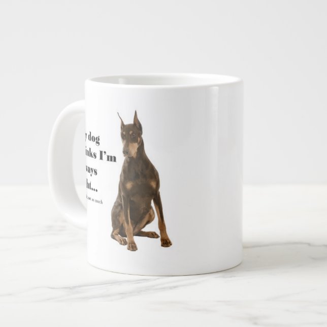 Funny Doberman v Wife Jumbo Mug (Front Left)