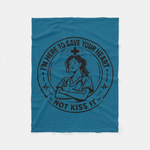 Funny doctor & nurse healthcare queens for fleece blanket