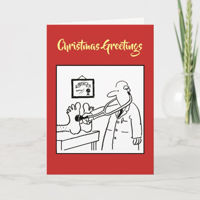 Funny Doctor Christmas Card (Front)