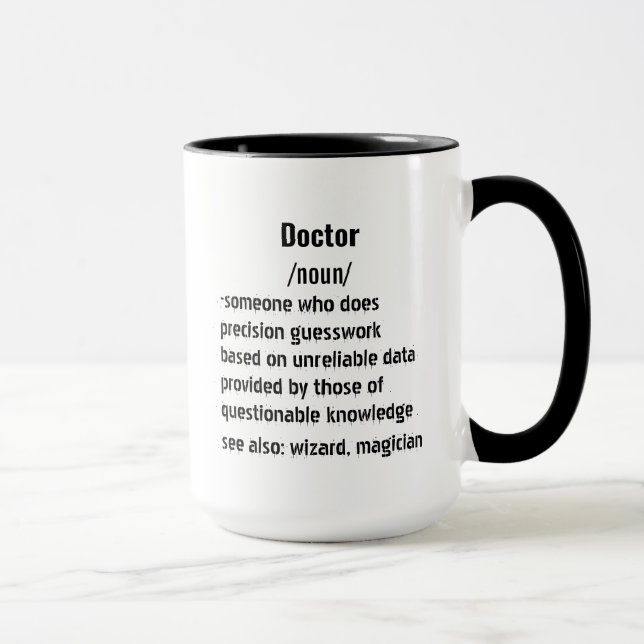 funny Doctor Definition gifts for men women Mug (Right)